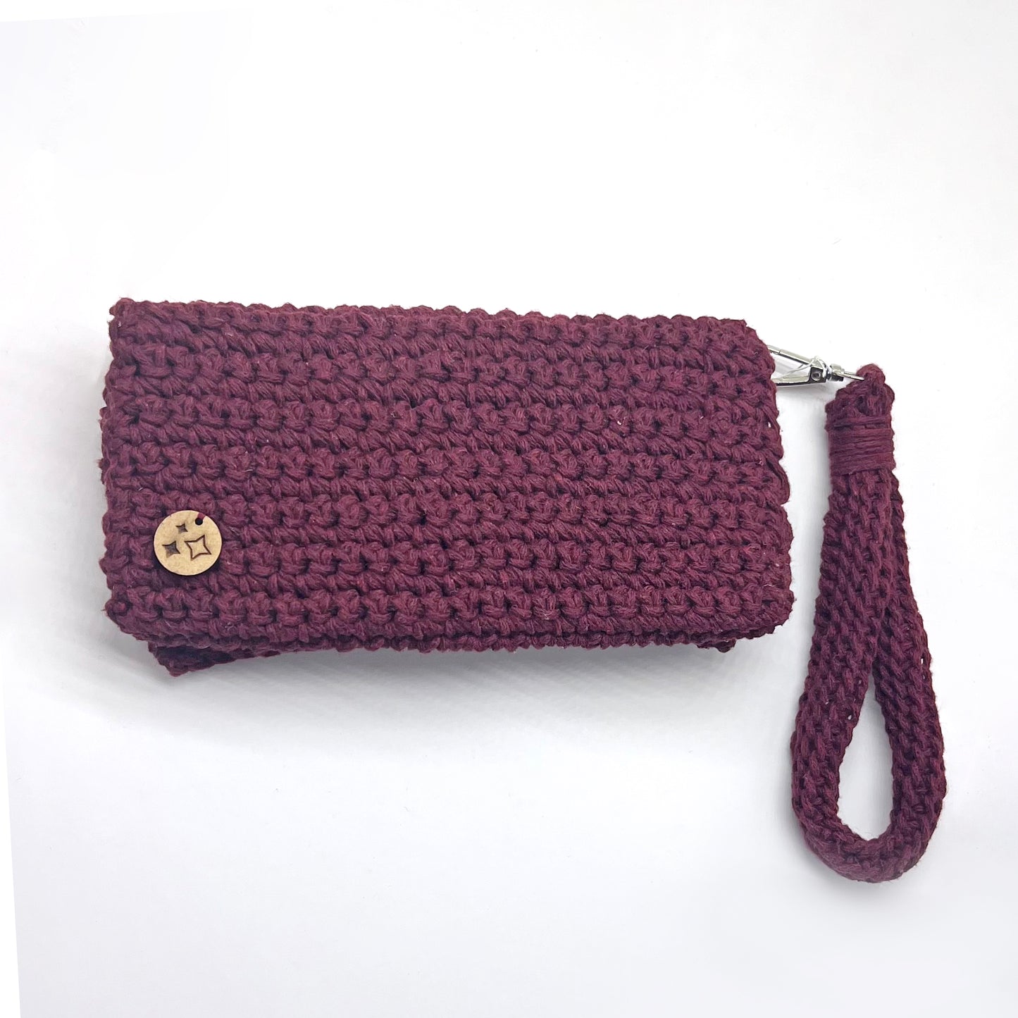 Black Crochet Wallet With Handle