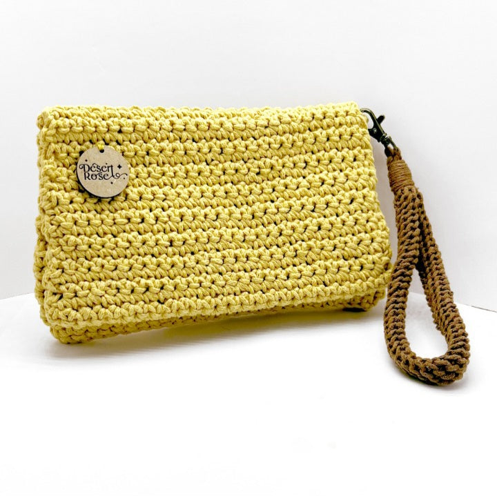 Black Crochet Wallet With Handle