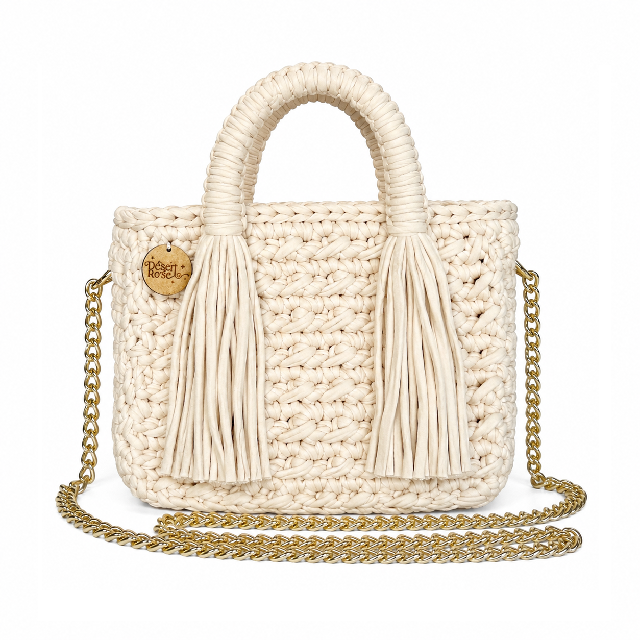 Fringe Beige Bag