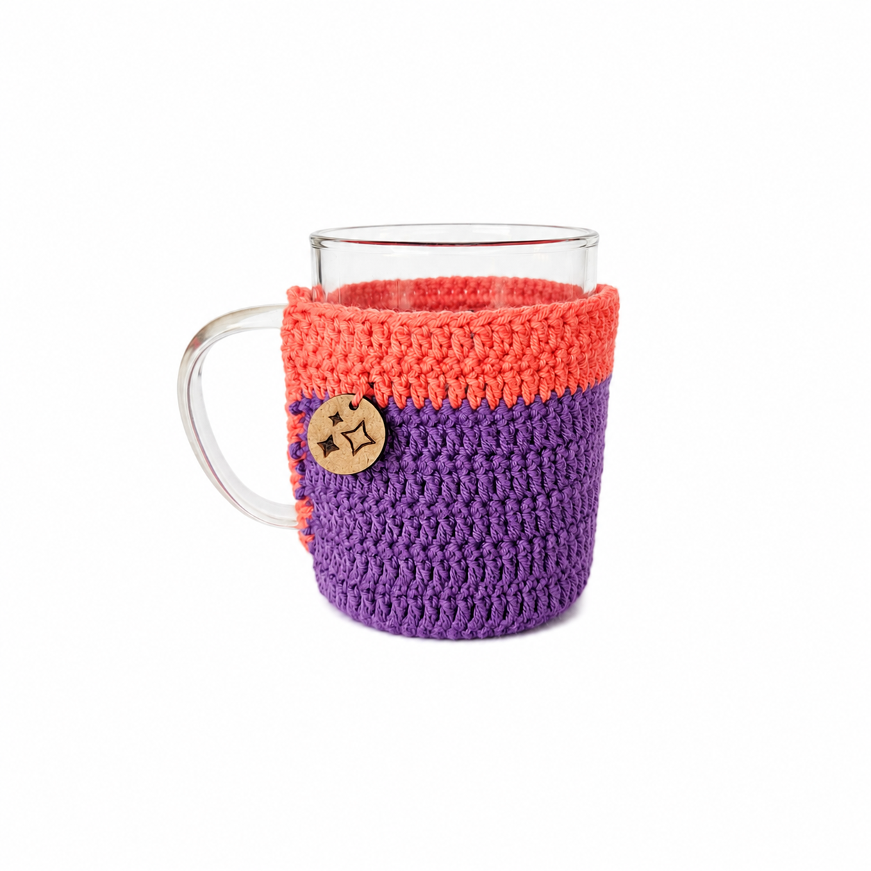 Mug Hugger - Purple & Salmon