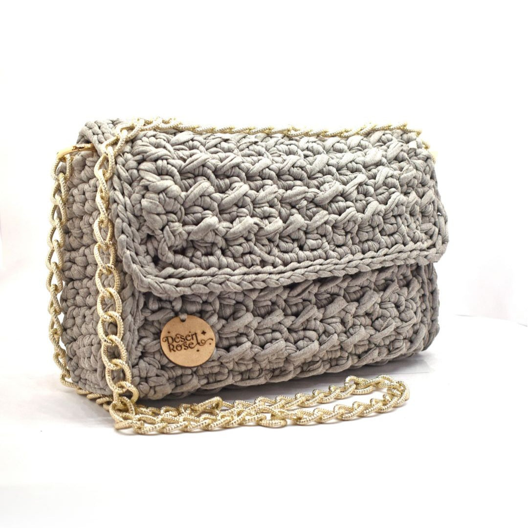 Beige Classic Shoulder Bag