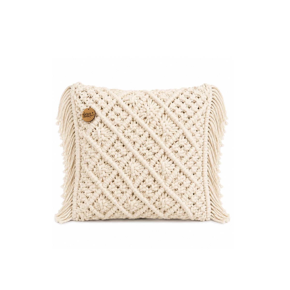Macrame decorative pillow