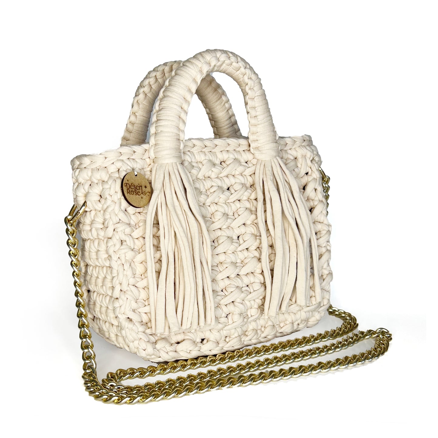 Fringe Beige Bag