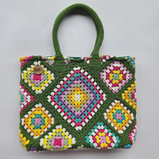 Granny square tote bag