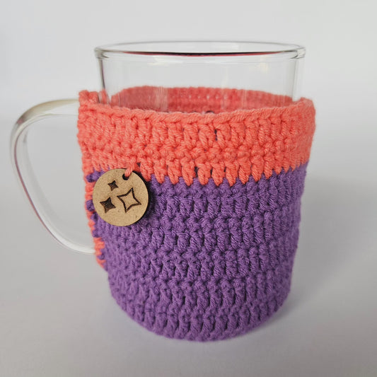 Mug Hugger - Purple & Salmon