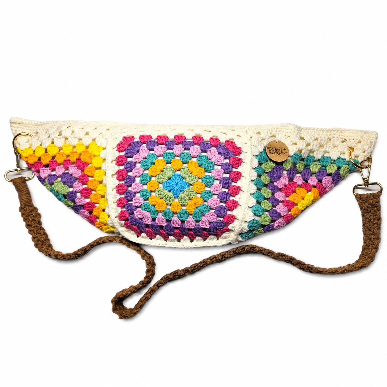 Colorful Banana Cross Bag Granny Square