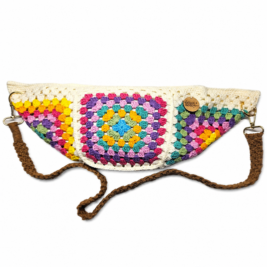 Colorful Banana Cross Bag Granny Square