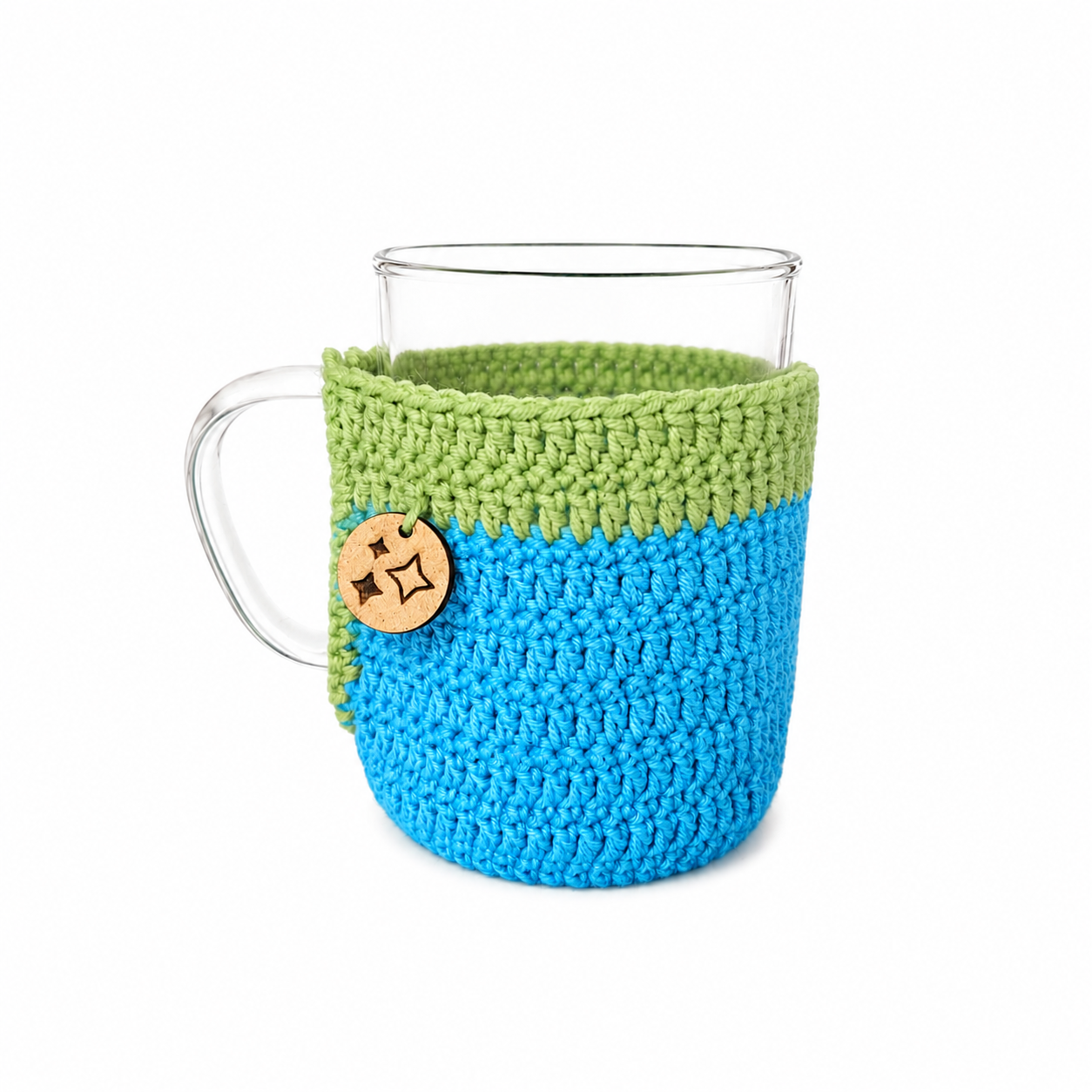Mug Hugger  - Blue & pistachio